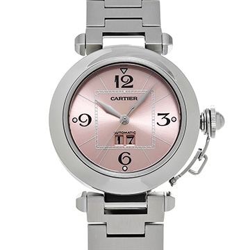 カルティエ パシャC ビッグデイト W31058M7 ピンク ユニセックス 時計 【中古】【wristwatch】
