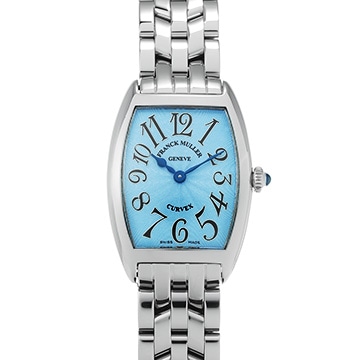 フランクミュラー トノウカーベックス 1752QZ ライトブルー レディース 時計 【中古】【wristwatch】