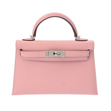 エルメス ミニケリー 2 ローズサクラ ヴォーエプソン レディース バッグ 【中古】【bag】