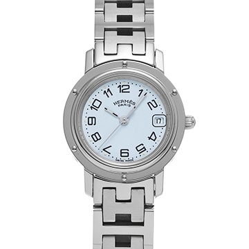 エルメス クリッパー ナクレ CL4.210 ホワイト レディース 時計 【中古】【wristwatch】