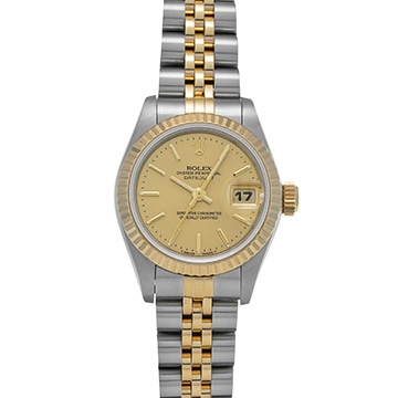 ロレックス デイトジャスト 69173 シャンパン レディース 時計 【中古】【wristwatch】