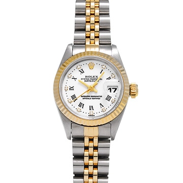 ロレックス デイトジャスト 69173G ホワイト/ダイヤモンド レディース 時計 【中古】【wristwatch】