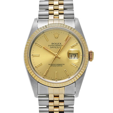 ロレックス デイトジャスト 16233 シャンパン メンズ 時計 【中古】【wristwatch】