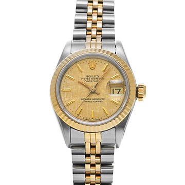 ロレックス デイトジャスト 69173 シャンパンタペストリー レディース 時計 【中古】【wristwatch】