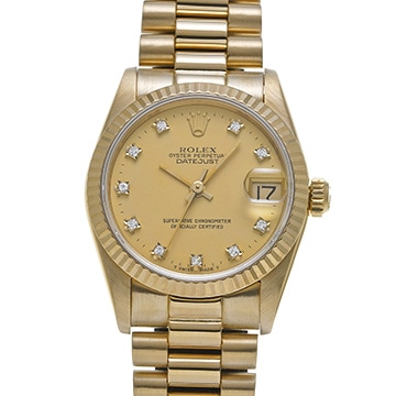 ロレックス デイトジャスト 68278G シャンパン/ダイヤモンド ユニセックス 時計 【中古】【wristwatch】