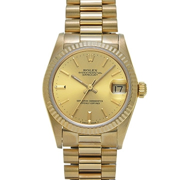 ロレックス デイトジャスト 68278 シャンパン ユニセックス 時計 【中古】【wristwatch】