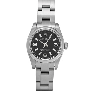 ロレックス オイスターパーペチュアル 26 176200 ブラック レディース 時計 【中古】【wristwatch】