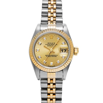 ロレックス デイトジャスト 69173G シャンパン/ダイヤモンド レディース 時計 【中古】【wristwatch】