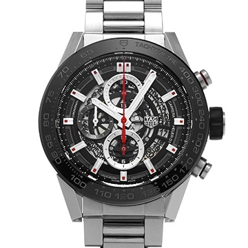 タグ ホイヤー カレラ キャリバーホイヤー01 クロノグラフ CAR2A1W.BA0703 ブラック メンズ 時計 【中古】【wristwatch】