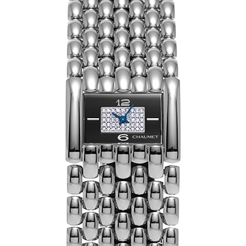 ショーメ ケイシス 42KB-3400 ブラック/ダイヤモンド レディース 時計 【中古】【wristwatch】