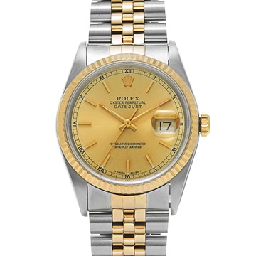 ロレックス デイトジャスト 16233 シャンパン メンズ 時計 【中古】【wristwatch】