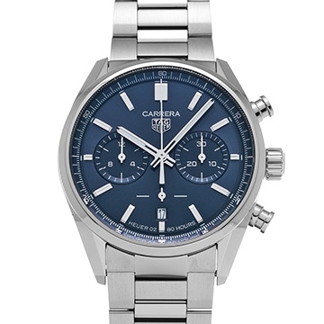 タグ ホイヤー カレラ キャリバーホイヤー02 クロノグラフ CBN2011.BA0642 ブルー メンズ 時計 【中古】【wristwatch】