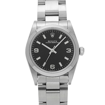 ロレックス オイスターパーペチュアル 77080 ブラック ユニセックス 時計 【中古】【wristwatch】