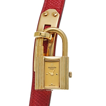 エルメス ケリーウォッチ KE1.201 シャンパン レディース 時計 【中古】【wristwatch】