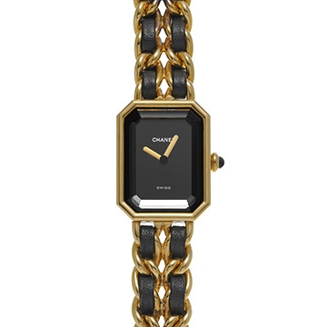 シャネル プルミエール M H0001 ブラック レディース 時計 【中古】【wristwatch】