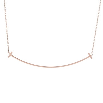 ティファニー Tスマイルネックレス ラージ ゴールド K18ピンクゴールド PG レディース ジュエリー 【中古】【jewelry】