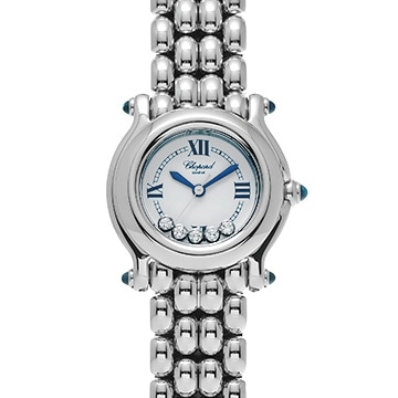 ショパール ハッピースポーツ 27/8250-23 ホワイト/ダイヤモンド レディース 時計 【中古】【wristwatch】