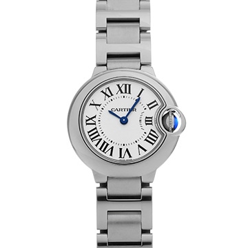 カルティエ バロンブルー ドゥ カルティエ 28mm W69010Z4 シルバー レディース 時計 【中古】【wristwatch】