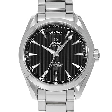 オメガ シーマスター アクアテラ コーアクシャル デイデイト 231.10.42.22.01.001 ブラック メンズ 時計 【中古】【wristwatch】