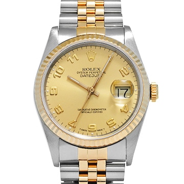 ロレックス デイトジャスト 16233 シャンパン メンズ 時計 【中古】【wristwatch】