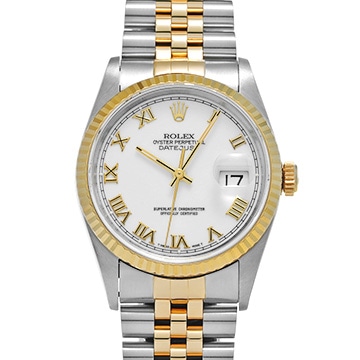 ロレックス デイトジャスト 16233 ホワイト メンズ 時計 【中古】【wristwatch】