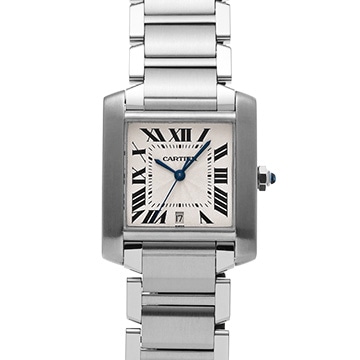 カルティエ タンク フランセーズ LM W51002Q3 シルバー メンズ 時計 【中古】【wristwatch】