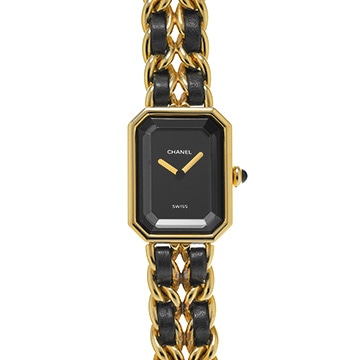 シャネル プルミエール M H0001 ブラック レディース 時計 【中古】【wristwatch】