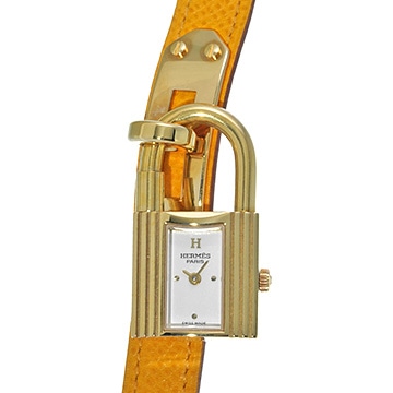 エルメス ケリーウォッチ KE1.201 ホワイト レディース 時計 【中古】【wristwatch】