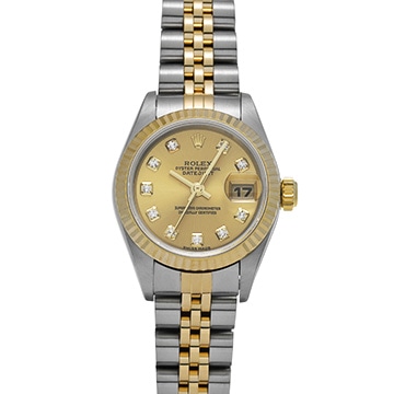 ロレックス デイトジャスト 79173G シャンパン/ダイヤモンド レディース 時計 【中古】【wristwatch】
