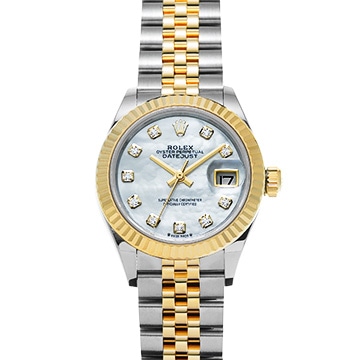 ロレックス デイトジャスト レディ 28 279173NG ホワイトシェル/ダイヤモンド レディース 時計 【中古】【wristwatch】