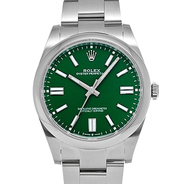 ロレックス オイスターパーペチュアル 41 124300 グリーン メンズ 時計 【新品】【wristwatch】