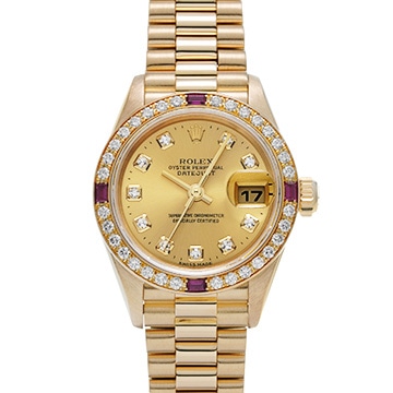 ロレックス デイトジャスト 79068G シャンパン/ダイヤモンド レディース 時計 【中古】【wristwatch】