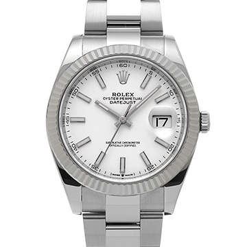 ロレックス デイトジャスト 41 126334 ホワイト メンズ 時計 【中古】【wristwatch】