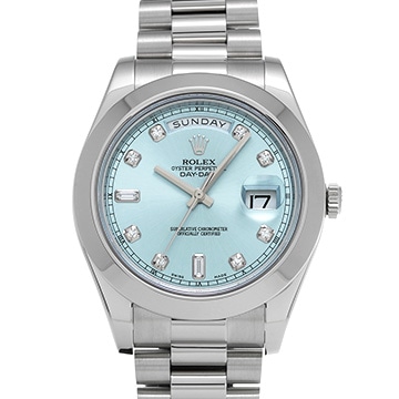 ロレックス デイデイトII 218206A アイスブルー/ダイヤモンド メンズ 時計 【中古】【wristwatch】