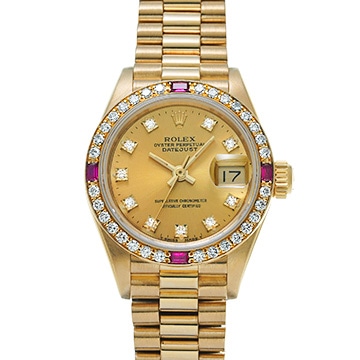 ロレックス デイトジャスト 69068G シャンパン/ダイヤモンド レディース 時計 【中古】【wristwatch】