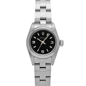 ロレックス オイスターパーペチュアル 67180 ブラック レディース 時計 【中古】【wristwatch】