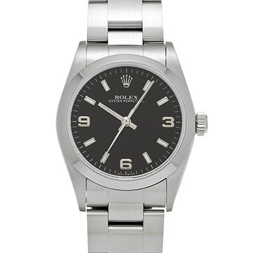 ロレックス オイスターパーペチュアル 77080 ブラック ユニセックス 時計 【中古】【wristwatch】