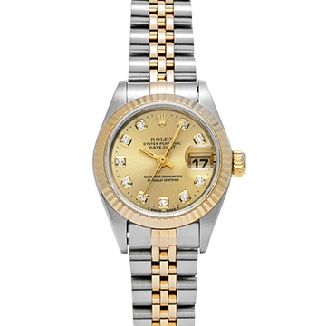 ロレックス デイトジャスト 69173G シャンパン/ダイヤモンド レディース 時計 【中古】【wristwatch】