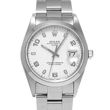 ロレックス オイスターパーペチュアル デイト 15200 ホワイト メンズ 時計 【中古】【wristwatch】