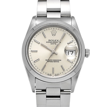 ロレックス オイスターパーペチュアル デイト 15200 シルバー メンズ 時計 【中古】【wristwatch】