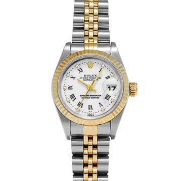 ロレックス デイトジャスト 69173G ホワイト/ダイヤモンド レディース 時計 【中古】【wristwatch】