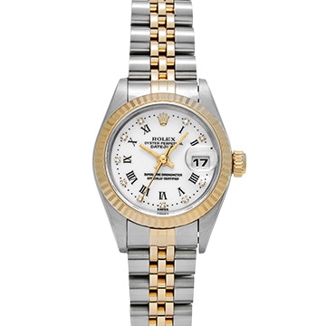 ロレックス デイトジャスト 69173G ホワイト/ダイヤモンド レディース 時計 【中古】【wristwatch】