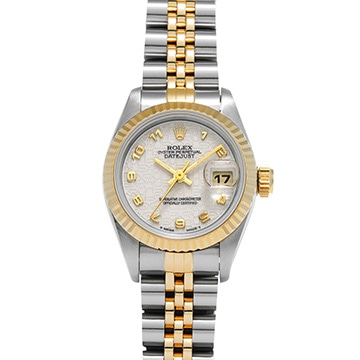 ロレックス デイトジャスト 69173 アイボリーコンピュータ レディース 時計 【中古】【wristwatch】