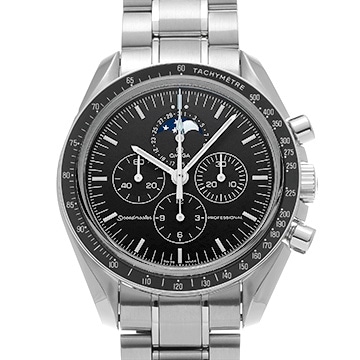 オメガ スピードマスター ムーンウォッチ ムーンフェイズ 3576.50 ブラック メンズ 時計 【中古】【wristwatch】