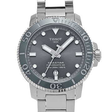 ティソ シースター1000 パワーマティック80 T120.407.11.081.01 グレー メンズ 時計 【中古】【wristwatch】