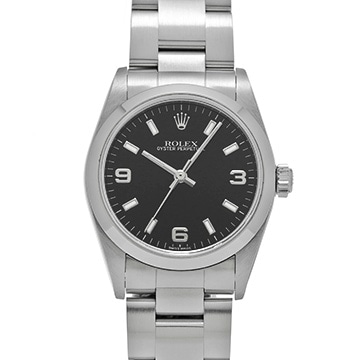ロレックス オイスターパーペチュアル 77080 ブラック ユニセックス 時計 【中古】【wristwatch】