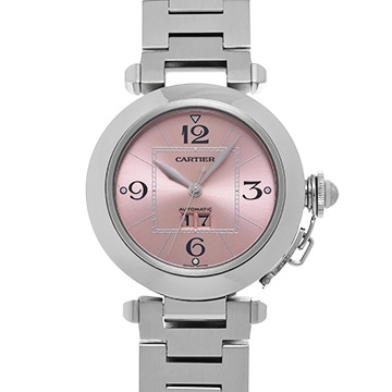 カルティエ パシャC ビッグデイト W31058M7 ピンク ユニセックス 時計 【中古】【wristwatch】
