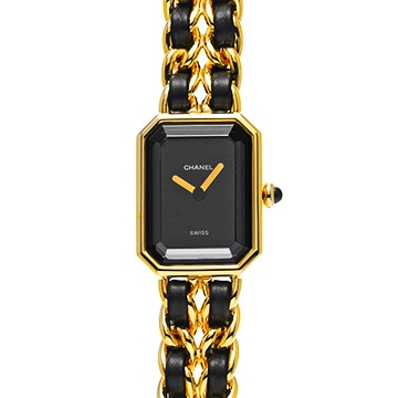 シャネル プルミエール M H0001 ブラック レディース 時計 【中古】【wristwatch】