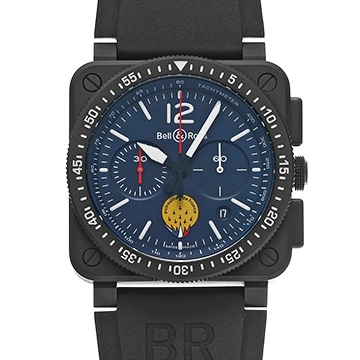 ベル＆ロス BR03-94 パトルイユドフランス BR0394-PAF1-CE/SRB ブルー メンズ 時計 【中古】【wristwatch】