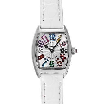フランクミュラー トノーカーベックス マジックカラー 2252QZMAGCOL AC ホワイト/プレシャスストーン レディース 時計 【中古】【wristwatch】